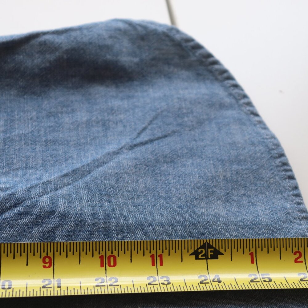 Tommy Hilfiger Chambray Roll Tab Sleeve Classic Fit Casual Button Shirt Large - Picture 10 of 10